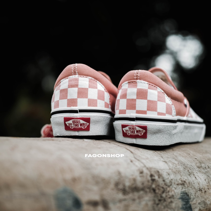 VANS SLIP-ON CHECKERBOARD ROSETTE CLASSIC ORIGINAL 100%