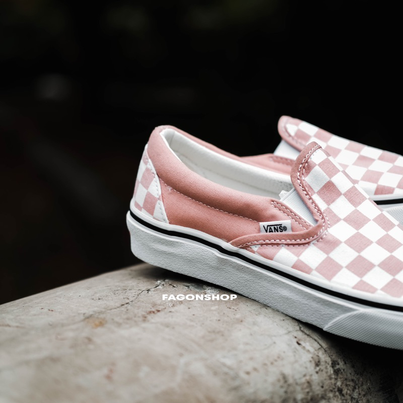 VANS SLIP-ON CHECKERBOARD ROSETTE CLASSIC ORIGINAL 100%