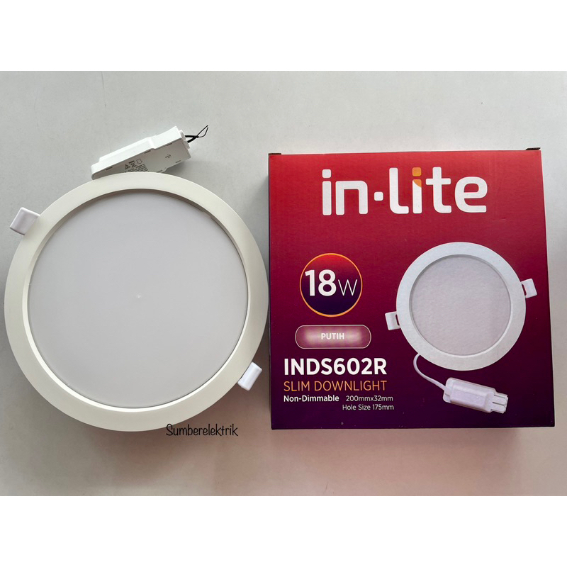 Lampu Led Downlight 18watt Inlite Bulat INDS602R Slim Downlight INBOW