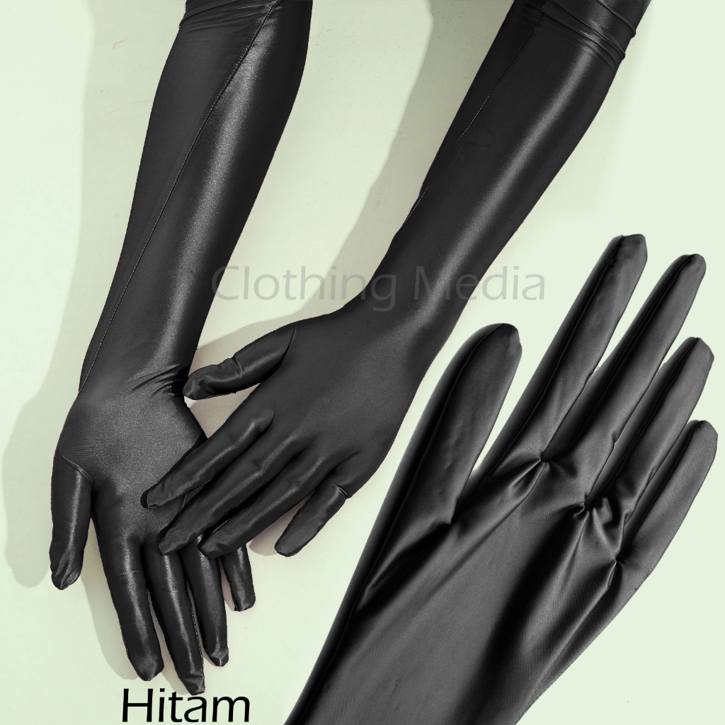 Sarung Tangan Silky Glossy Panjang V6 Halus Opera Bride Wedding Bridal Glove