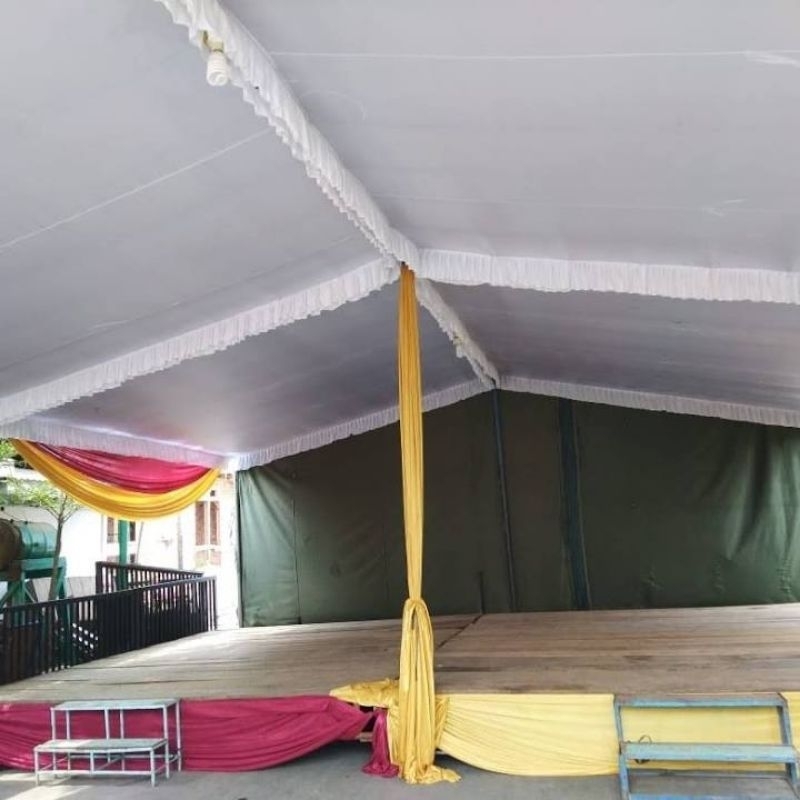 PLAFON TENDA 5x5 Datar Putih Tebal