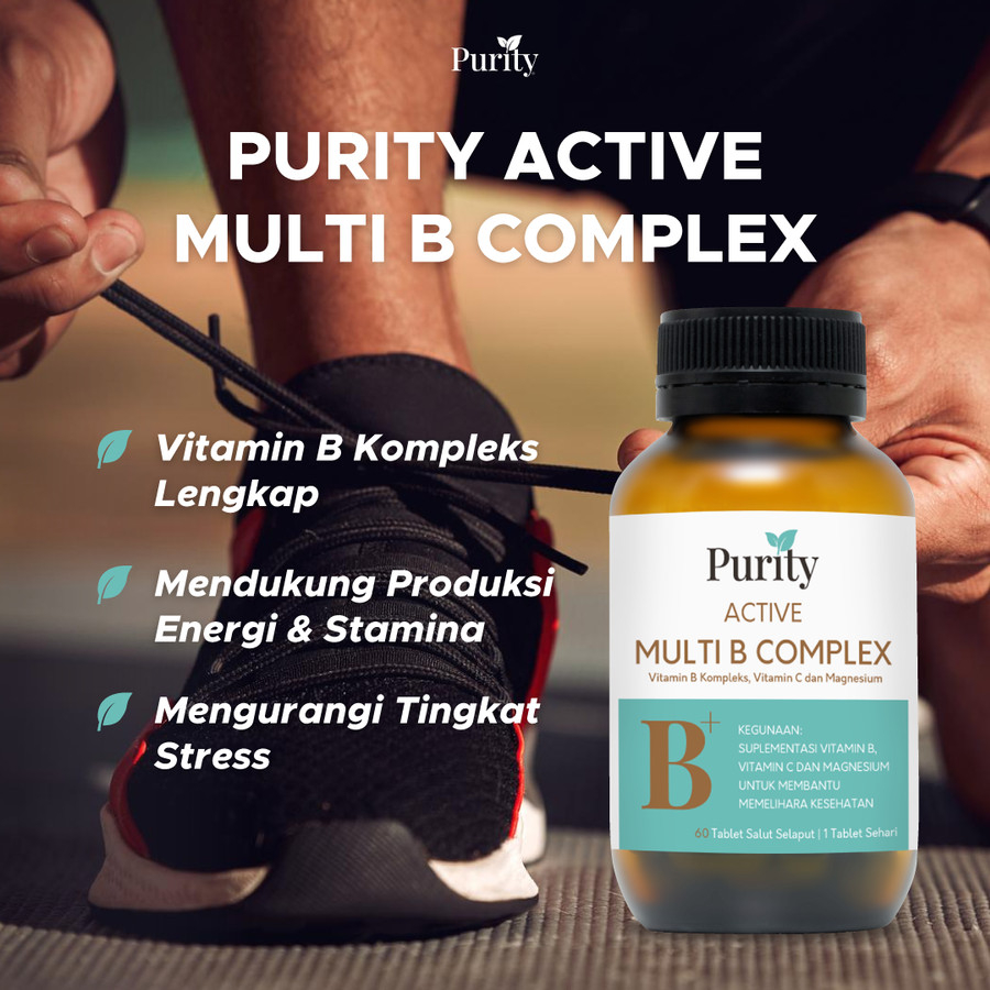 Purity Active Multi B Complex 60 Tablet / Vitamin B Compleks Multivitamin / Suplemen Kesehatan