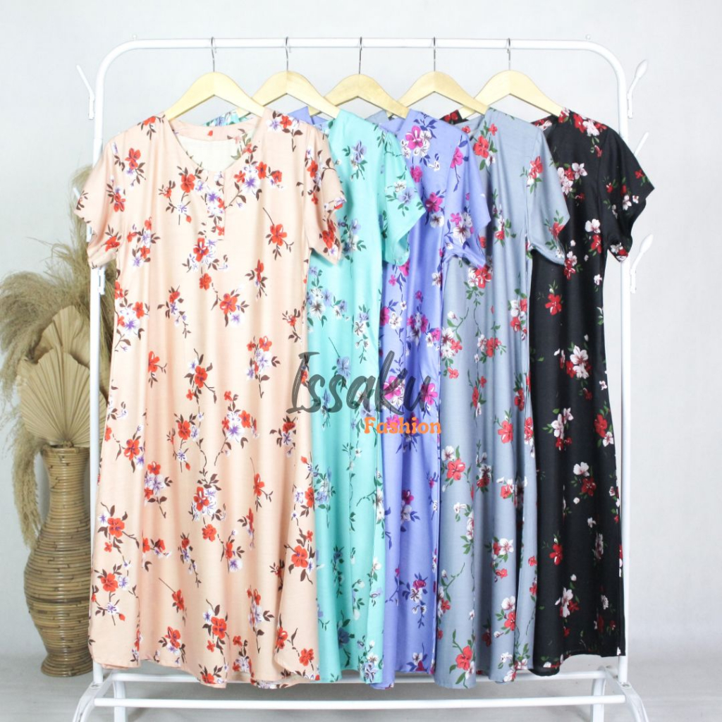 Daster Santai Wanita Batik Jumbo Bahan Rayon