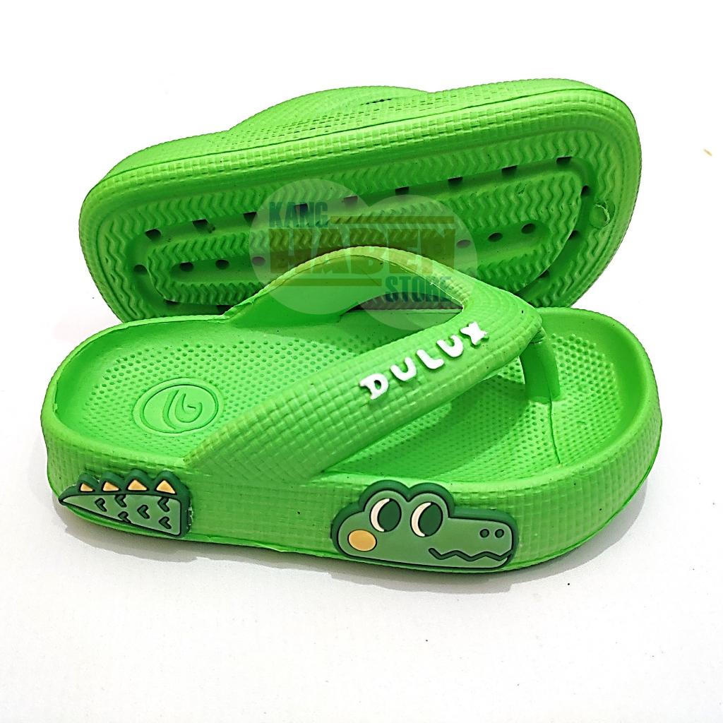Sandal Jepit Anak Laki Laki Karakter Buaya Size 24 - 29 Habenkids 510DBY
