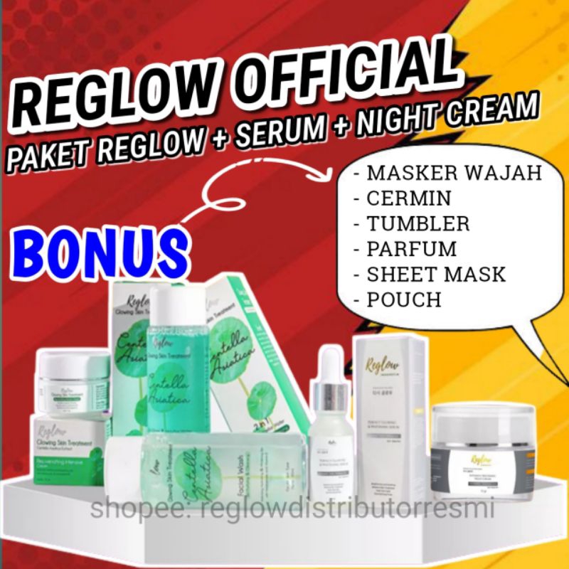 REGLOW SERIES Free Pouch Glowing Skin Treatment Skincare Perawatan Wajah Glowing BPOM Original / REG