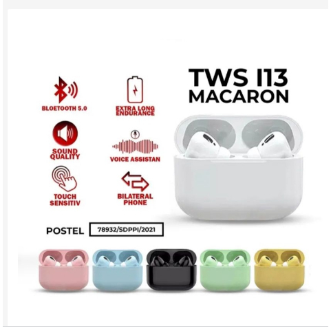 TWS i13 / 3 PRO MACARON HEADSET BLUETOOTH WIRELESS TWS