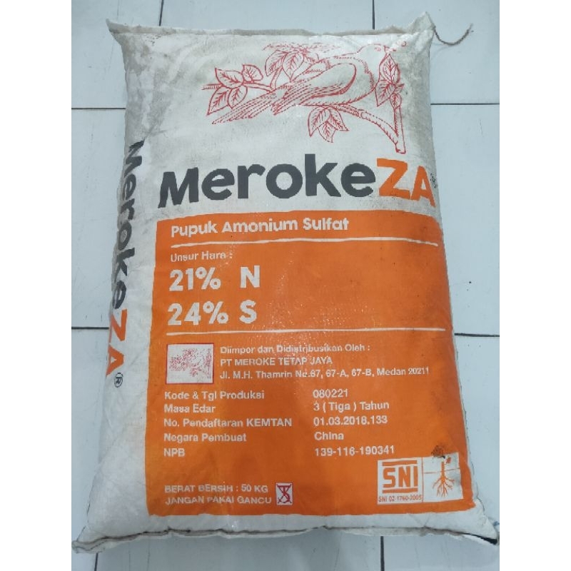 Pupuk Za kemasan pabrik 50 kg