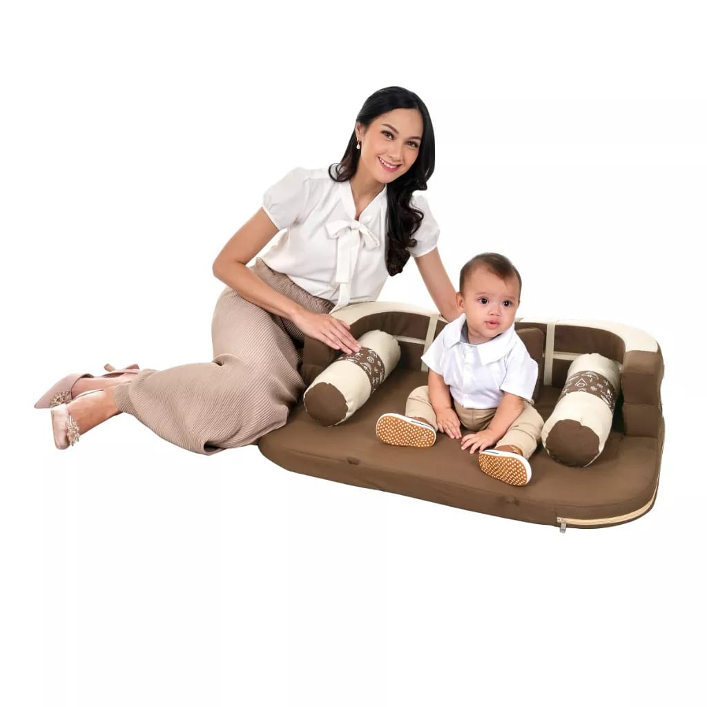 Moms Baby Kasur Bayi Sofa + Kelambu Indie Series