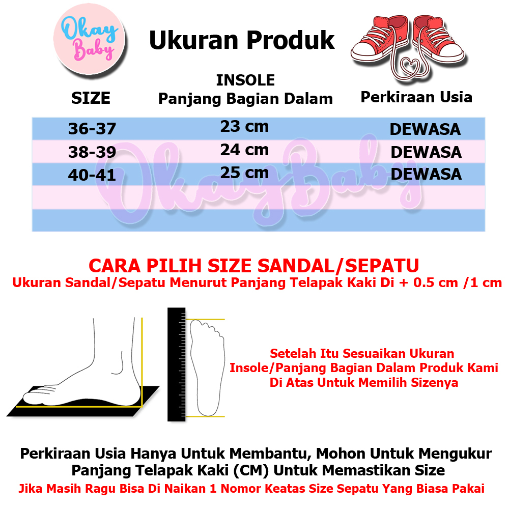 OkayBaby B324 SANDAL GUNUNG DEWASA PEREMPUAN IMPORT PREMIUM