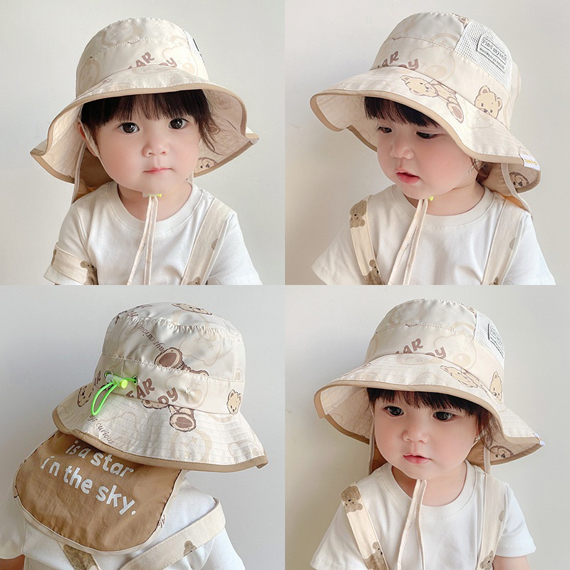 1 2 3 Tahun Topi Import Bucket Panjang Anak Model Star ⭐️ In The Sky