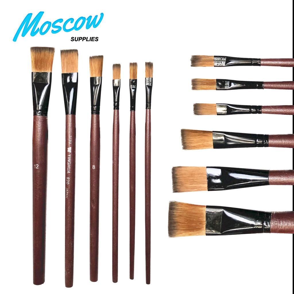 

Kuas lukis flat besar set isi 6