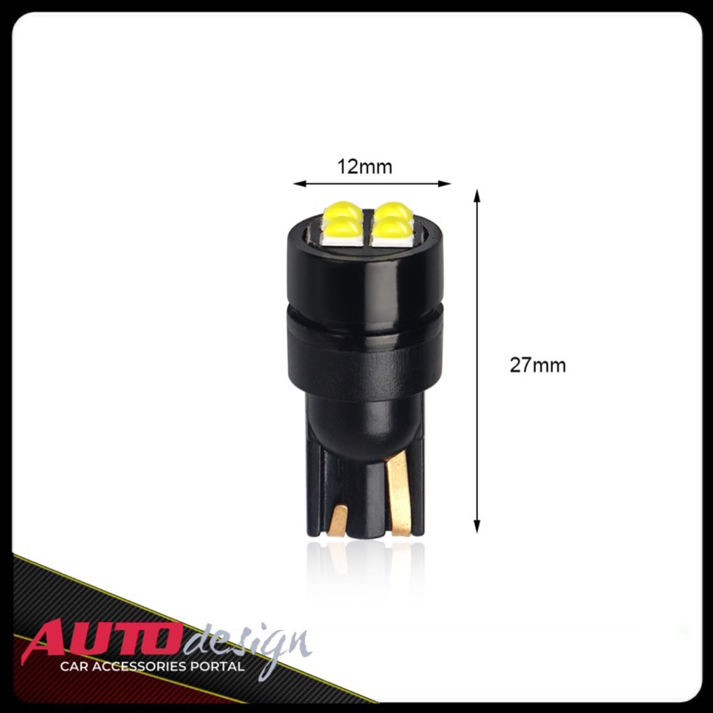 Lampu LED T10 W5W Mobil Motor Chip 3030 Cembung 4 Mata