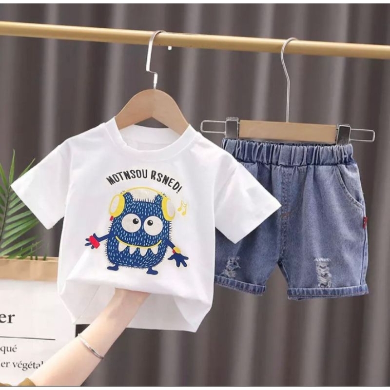 Promo cod setelan anak termurah dan terbaru usia 1 sampai 5 tahun motif karakter kartoon baju anak pakaian anak setelan anak