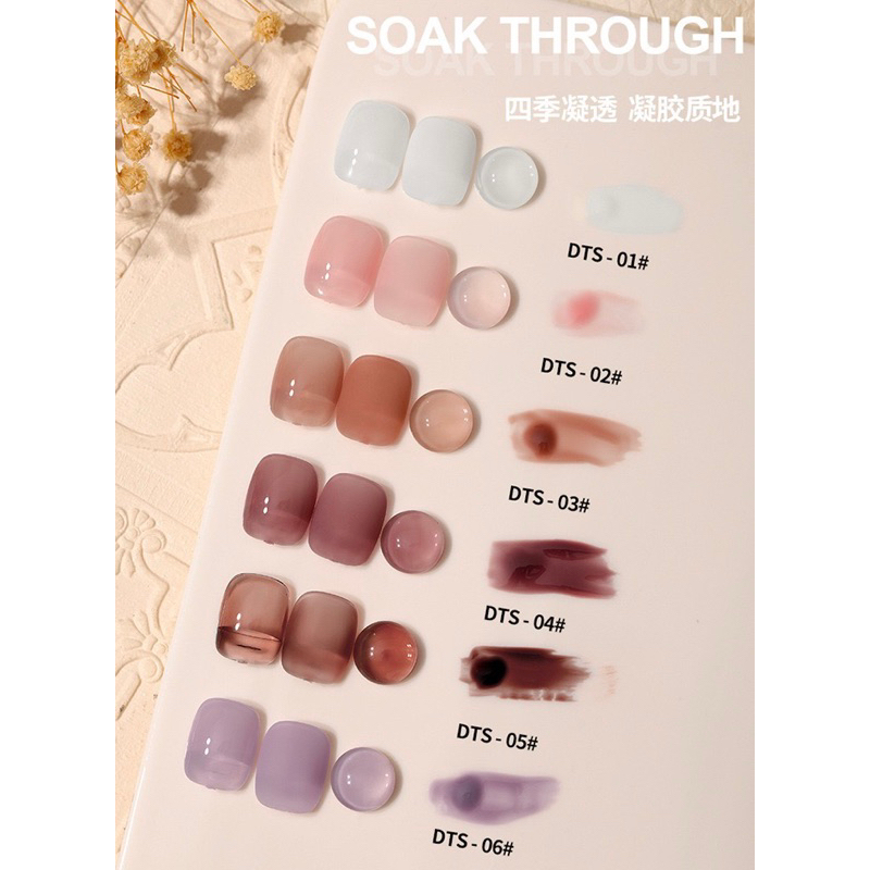 [FLASHES] DTS NAIL POLISH GEL JELLY TRANSPARENT SOAK OFF UV