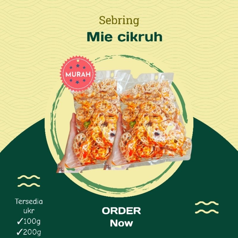 

Mie krupuk seblak kering cikruh daun jeruk pedas nagih