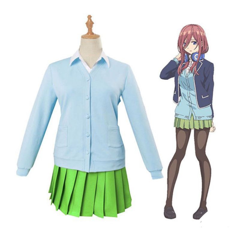 Miku Nakano Anime Cosplay Costume Gotoubun no Hanayome Quintessential Quintuplets