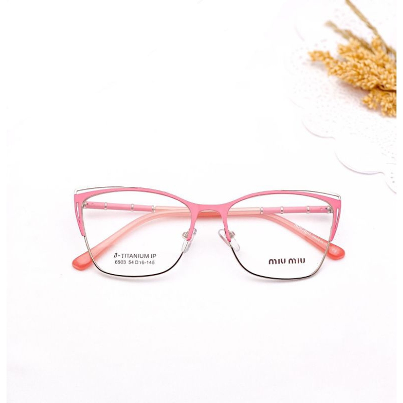 KACAMATA MINUS WANITA ANTI RADIASI(6503) FRAME LENSA BLUECROMIC