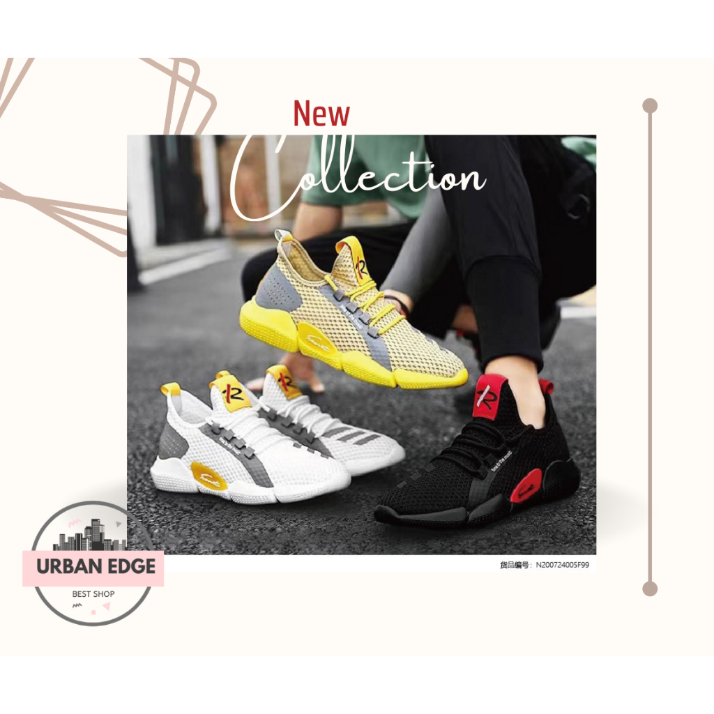 URBAN EDGE-Sepatu Sneakers Pria Wanita Korea