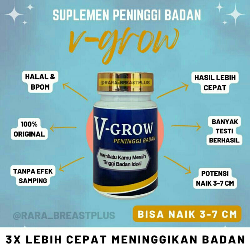 [ COD ] V-GROW Peninggi Badan Alami Herbal Dan ampuh