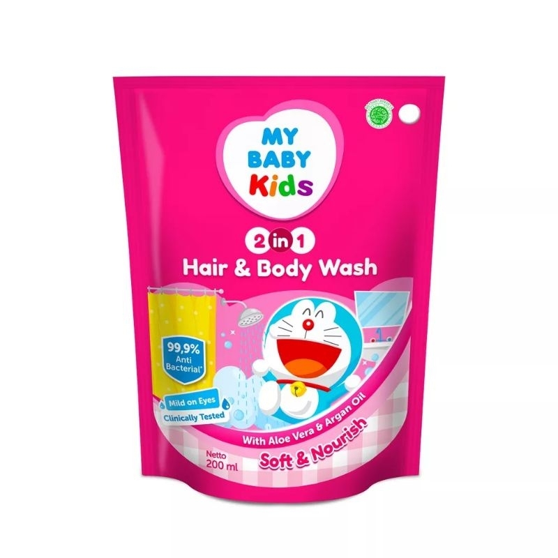 MY BABY Kids 2in1 Hair &amp; Body Wash Soft &amp; Nourish Refil 200ml