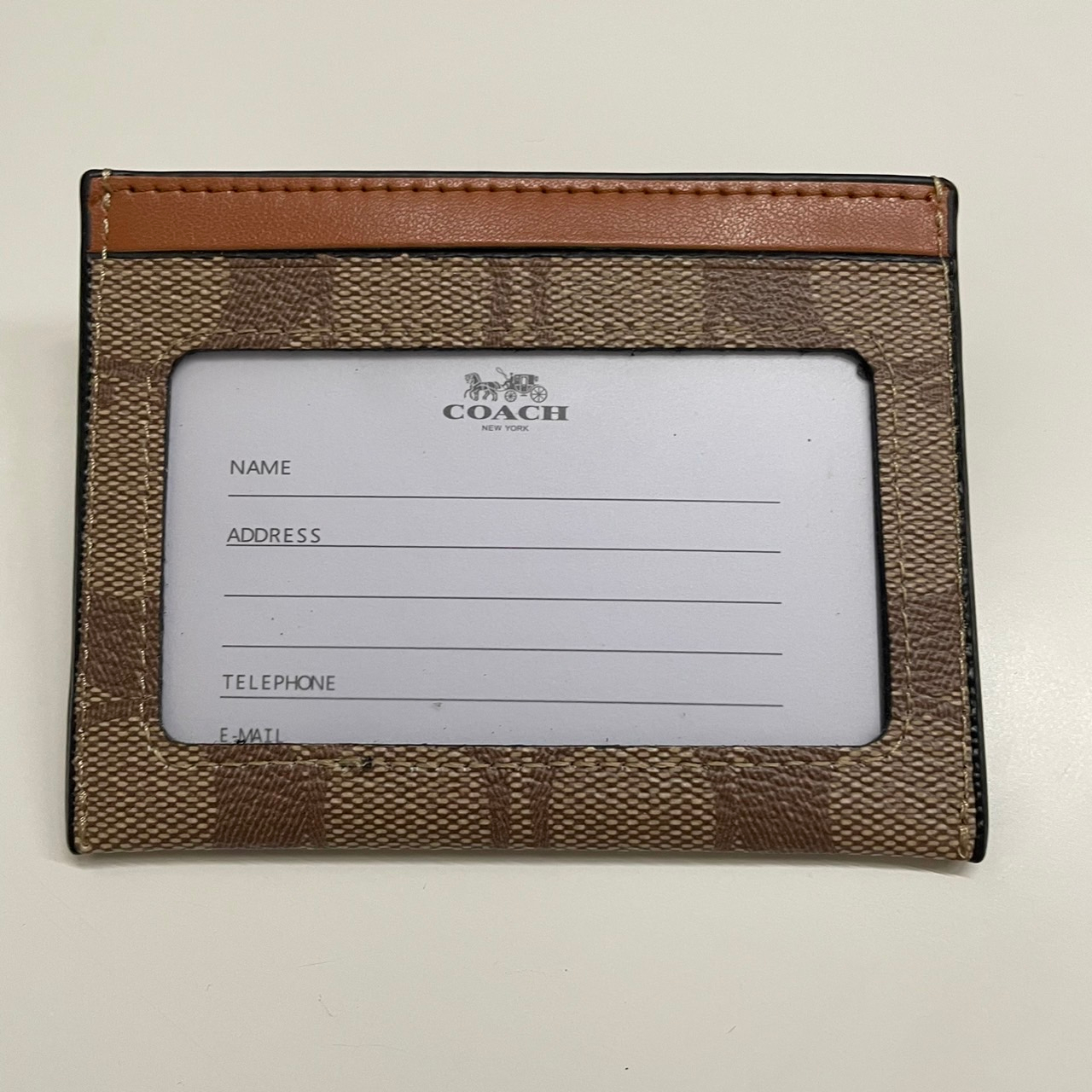 SALE PRICE! CH CARD HOLDER CARD CASE SIGNATURE CANVAS LOGO DOMPET KECIL WANITA PRIA LENGKAP