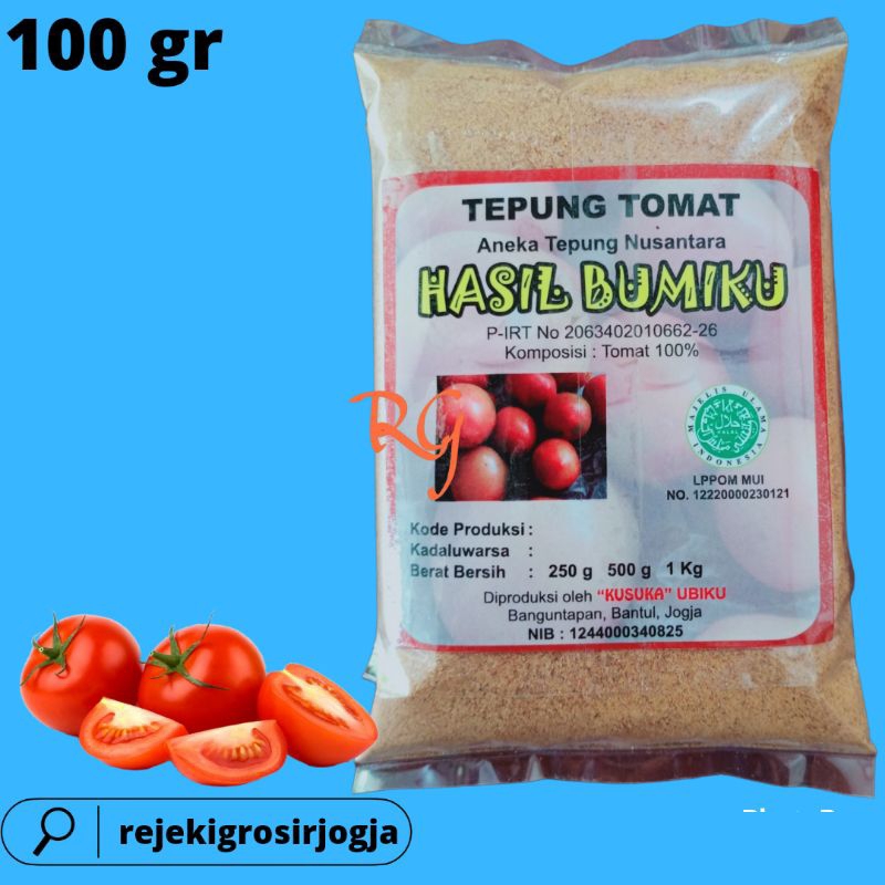 Tepung TOMAT Organik 100 gram/TOMATO Organic Flour/Bubuk TOMAT 100 gram/TOMATO Powder 100 gram
