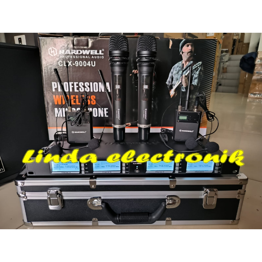 Mic Wireless Hardwell CLX 9004 U 2clipon dan 2pegang hardwell CLX9004 u hardwell clx 9004u