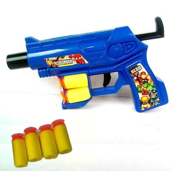 MAINAN PISTOL PELURU GABUS PISTOL SOFT BULLET TEMBAK MD283