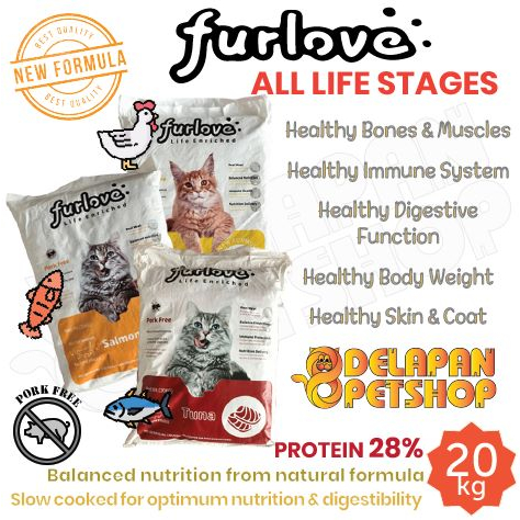 FURLOVE Cat Food All Stages 20 Kg / Makanan Kucing Murah Berkualitas