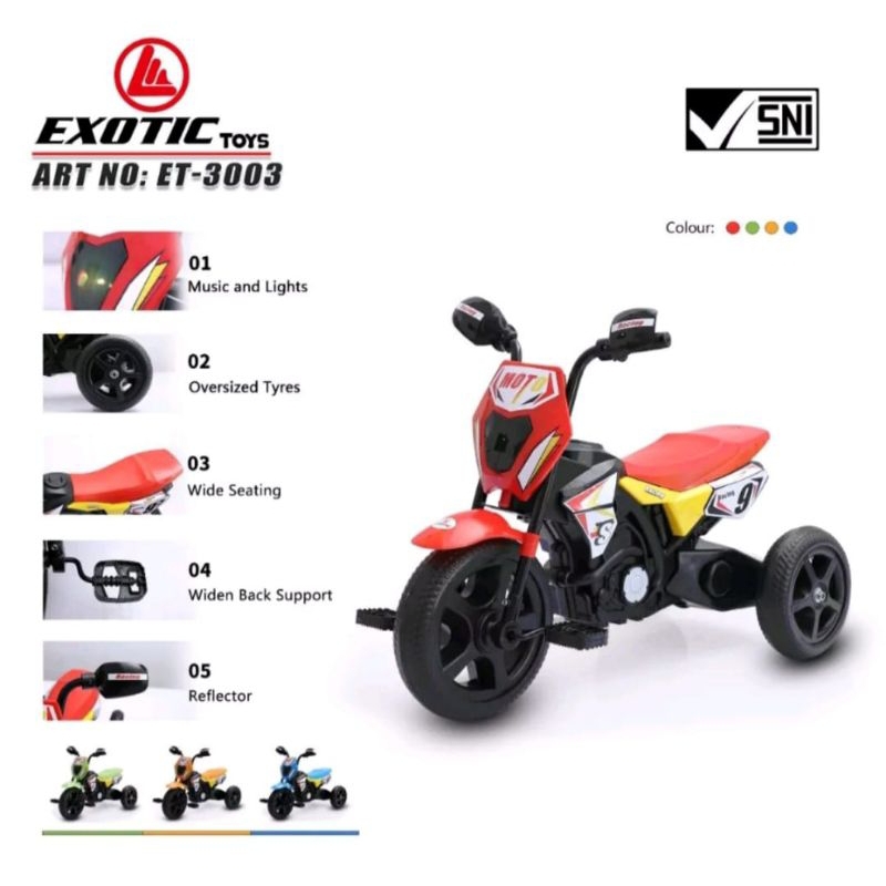 Sepeda motor gowes roda tiga exotic ET 3003