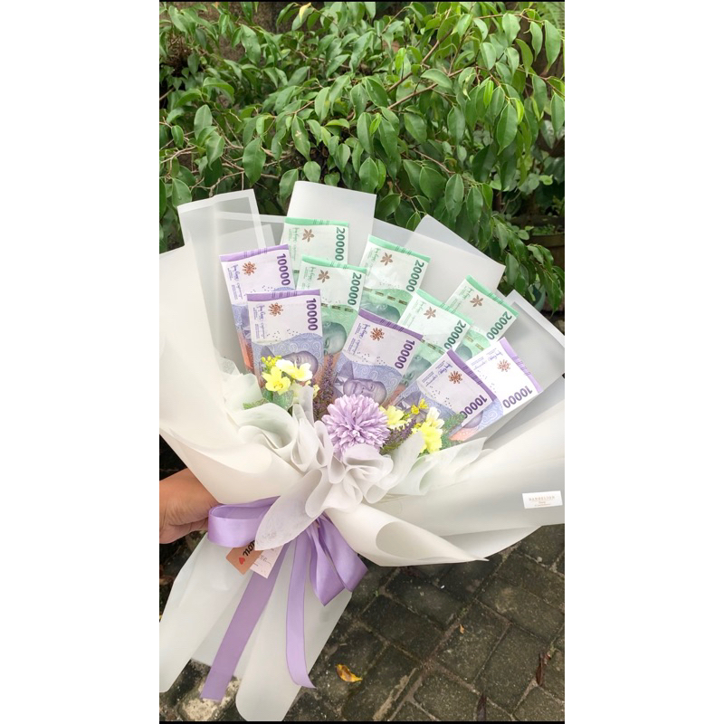 BUKET UANG 10 lembar pecahan 20.000 dengan uang