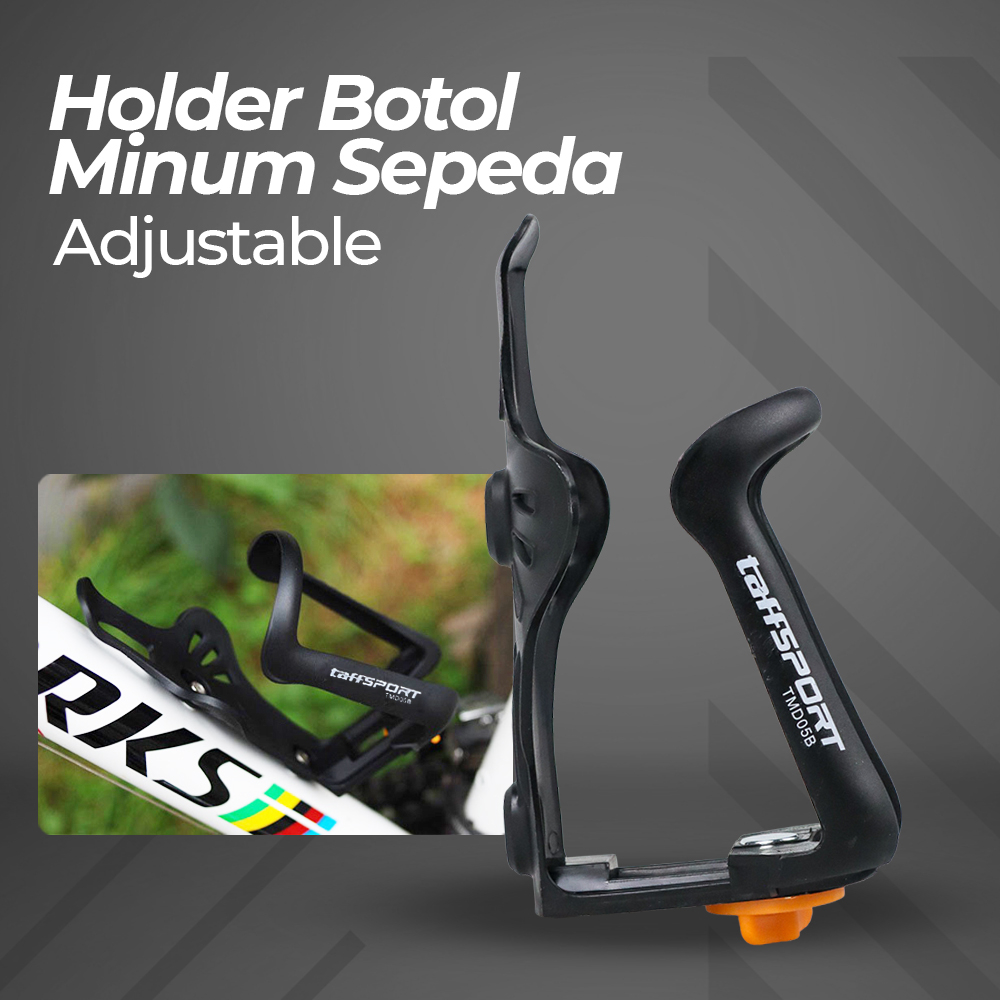 [Taff Storage.ID] TaffSPORT Holder Botol Minum Sepeda Adjustable MTB - TMD05B - Black