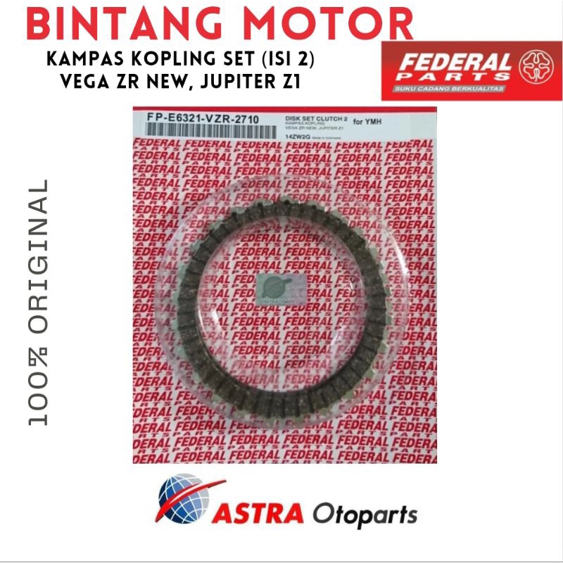 Kampas Kopling Set Vega ZR New ORI Federal