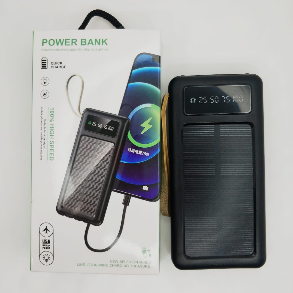 POWERBANK SOLAR 5IN1 10000MAH / POWER BANK 16LED SOLAR / POWERBANK 3USB LED BY.MINIGO