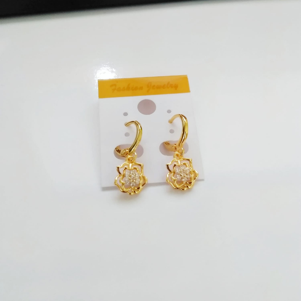 AV260 Anting Dewasa Juntai Permata Motif Bunga