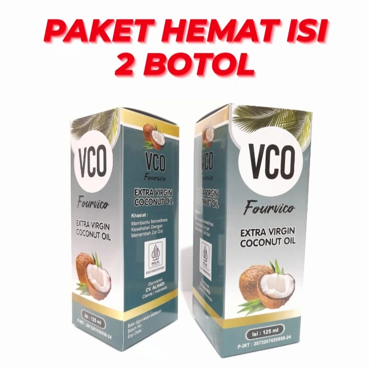 

PROMO TERBATAS !!! VCO FOURVICO EXTRA VIRGIN COCONUT OIL / MINYAK KELAPA MURNI 125ml