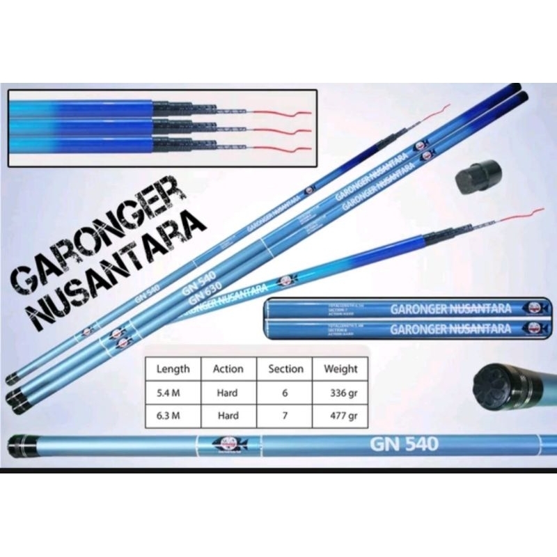 Joran tegek GARONGER NUSANTARA 540 630 | Tegek carbon ruas panjang