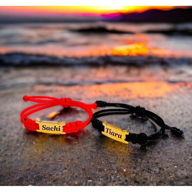 gelang nama titanium anti luntur pesan sesuai keinginan mu