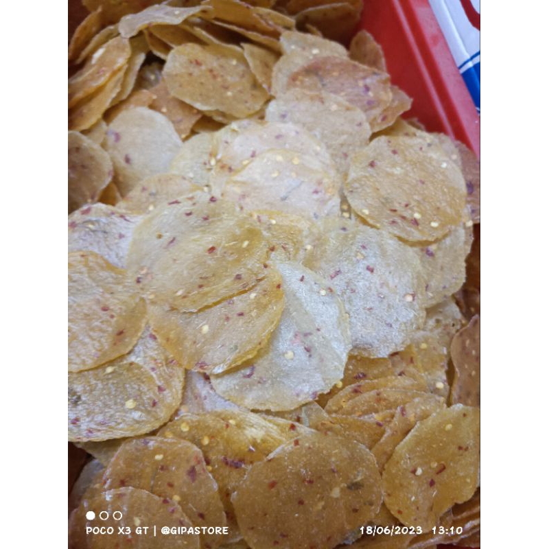 Opak Singkong Mentah Manis Pedas 250gram