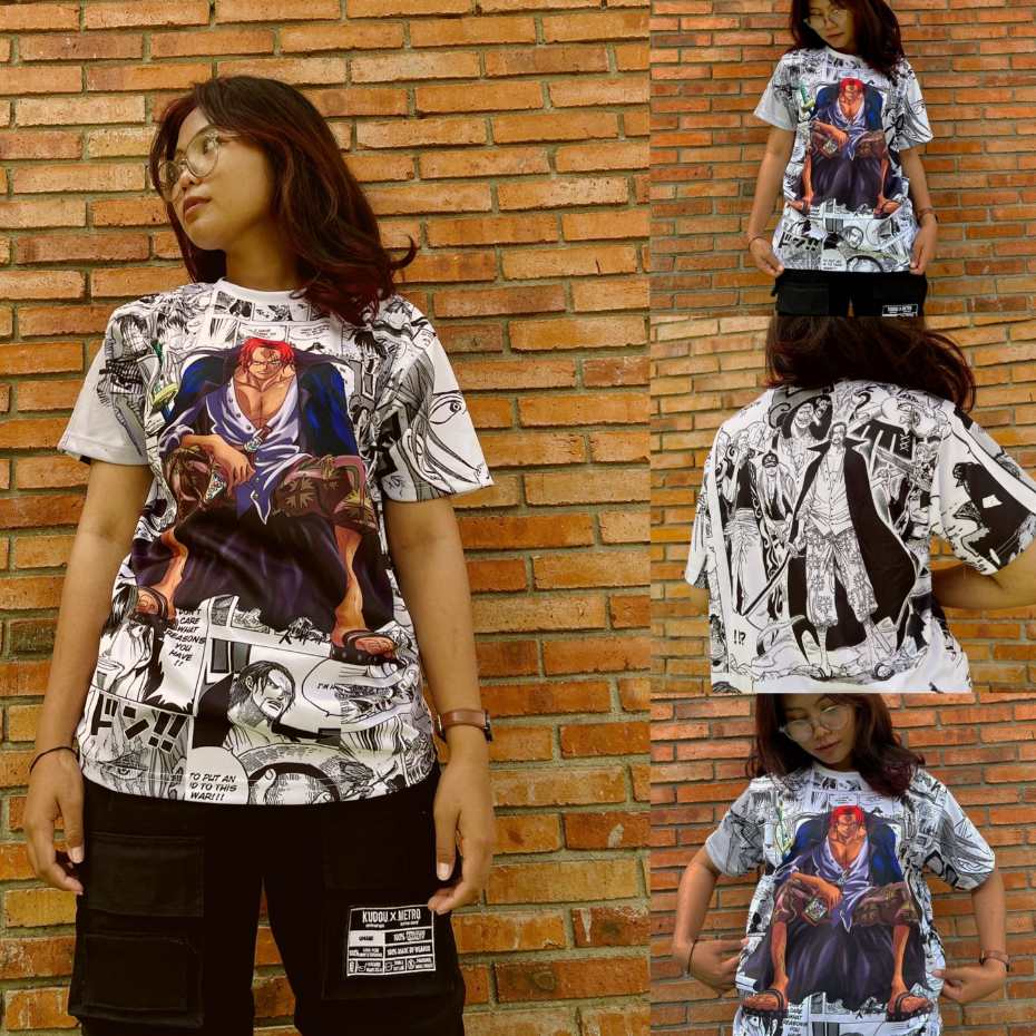 Tshirt Shanks the Red haired Fullprint Onepiece Anime Manga Premium