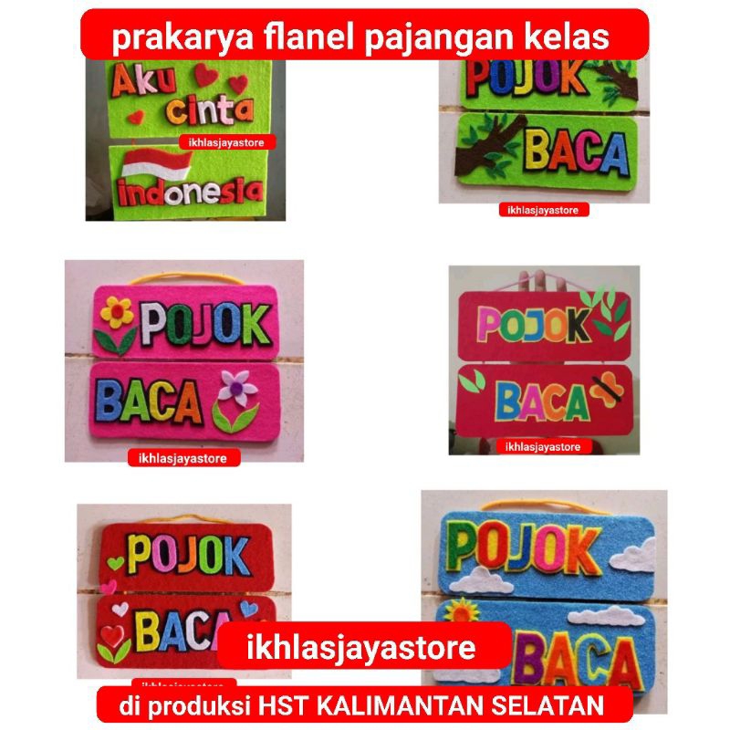 

ready COD prakarya flanel hiasan kelas kalimantan