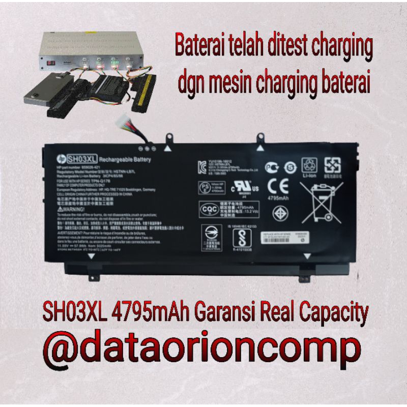 Baterai SH03XL for hp X360 13-AC033DX 13-W-13-AC TPN-Q178