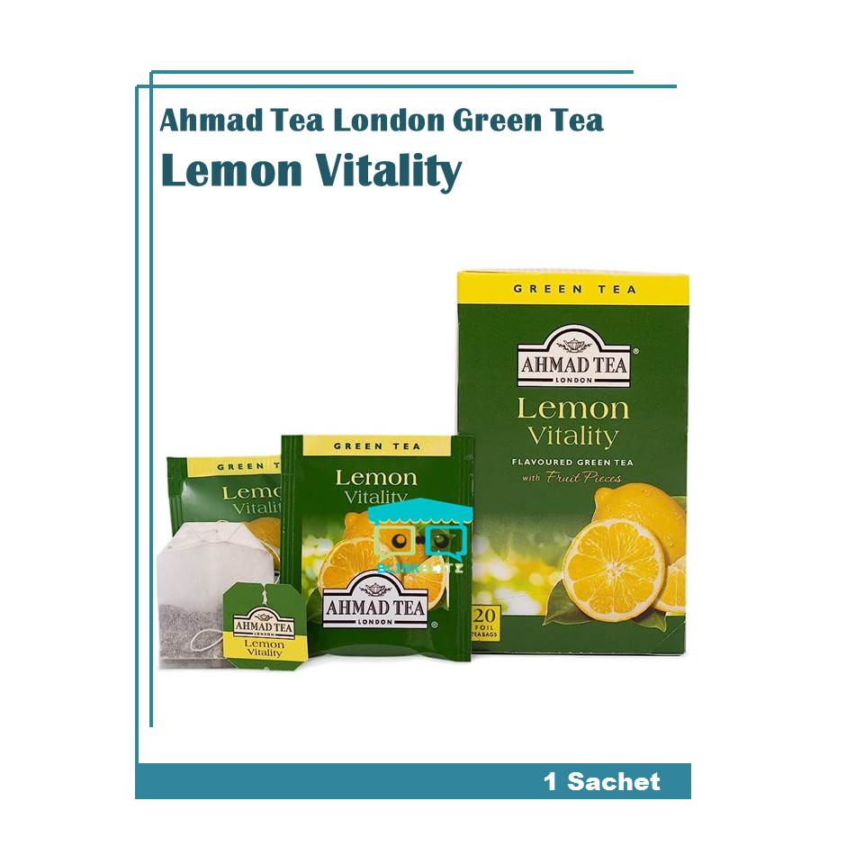 SACHET Ahmad Tea London Green Tea LEMON VITALITY Teh Hijau