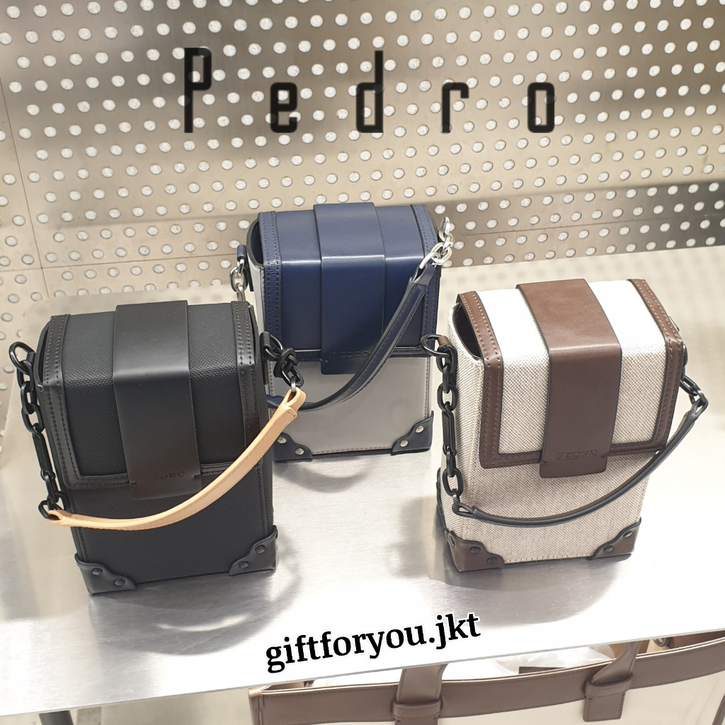 Tas Pria Pedro Boxy Tex Sling Bag Original Man Cowok Laki Laki Tas Selempang