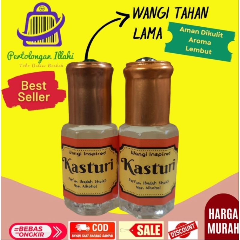 aroma kasturi parfum sunah sar'i ibadah sholat halal arabic rollon botol oles 6ml cocok buat ibadah wangi tahan lama tanpa alkohol bisa buat oleh oleh jamaah haji dan umroh arabia