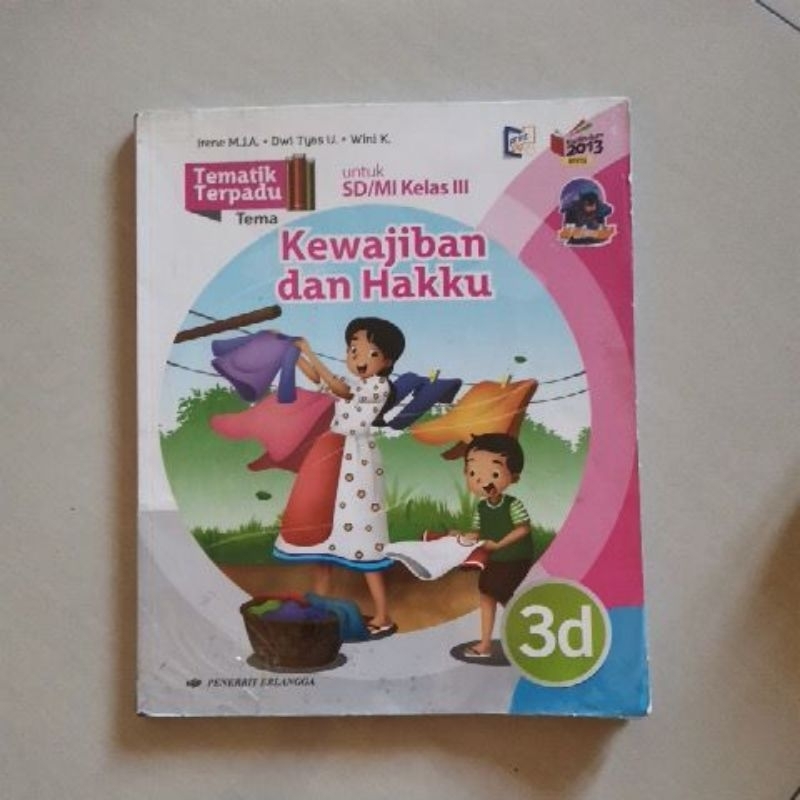 

BUKU Tematik Terpadu SD Kelas 3d Erlangga (preloved)