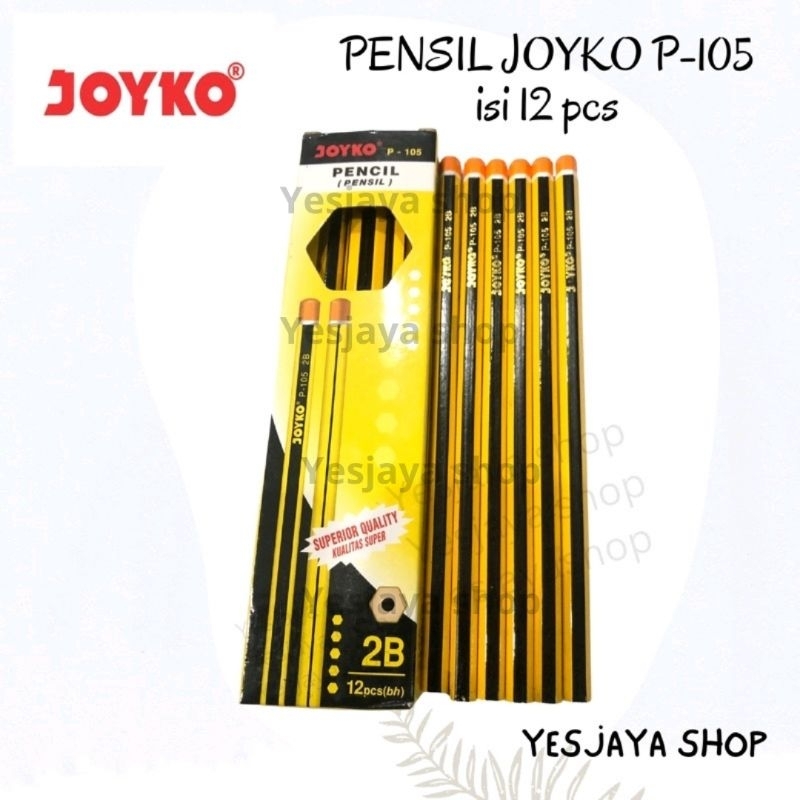 

{12 pcs} Pensil 2B Joyko P105 1 LUSIN / Pensil Murah Joyko P - 105 2B