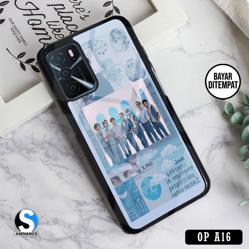[COD]Promo Case Oppo A16 A15 A16e Terbaru Gambar Motif BTS Aesthetic Biru Casing Hp Bisa Type Lain D