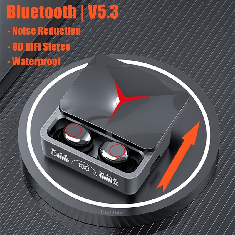 【BT013/26/27】[GROSIR/COD]Fxing M88 M90 Pro M90 Max TWS Headset LED Battery Display Bluetooth 5.3 True Wireless Earphone Power Bank Original Full Bass Stereo HI-FI Built-in Mic Volume Control Earbuds