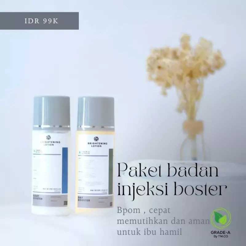 lotion injeksi booster night dan day grad A by tmco (best seller) TMCO lotion pemutih ampuh